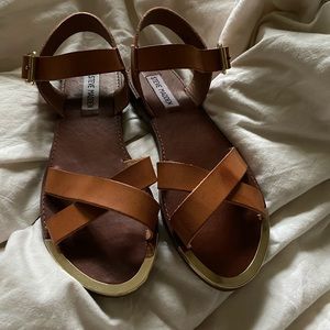 Steve Madden Bayley Cognac sandals Sz 7.5